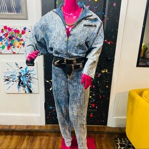 PG Collections Designs by Ginger Bort Acid Wash Jumpsuit